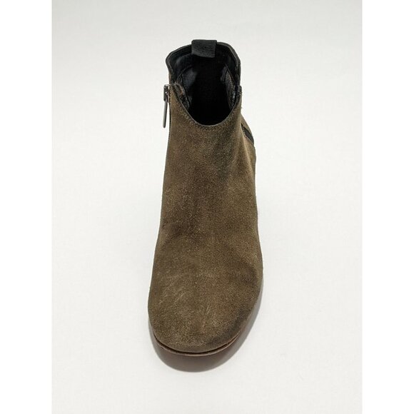 Aquatalia x Martin K Suede Ankle Boots Olive Green Womens 7 Italian Leather - Picture 2 of 12
